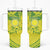 Kia Orana Cook Islands Tumbler With Handle Turtle Yellow Green Polynesian Pattern