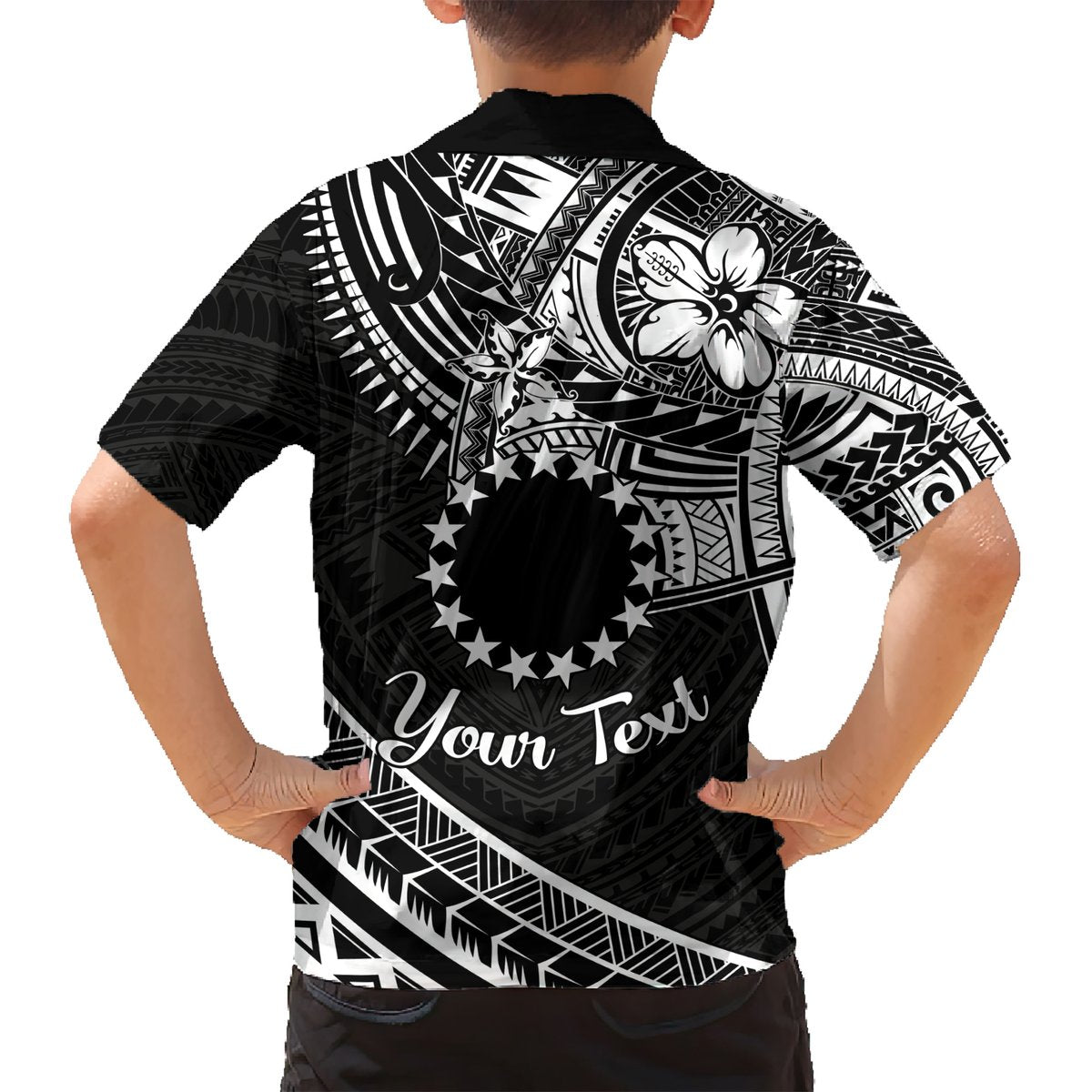 Kia Orana Cook Islands Hawaiian Shirt Circle Stars With Floral White Pattern LT01 - Polynesian Pride