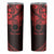 Kia Orana Cook Islands Skinny Tumbler Circle Stars With Floral Red Pattern