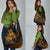 Kia Orana Cook Islands Grocery Bag Circle Stars With Floral Gold Pattern