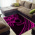 Kia Orana Cook Islands Area Rug Circle Stars With Floral Pink Pattern LT01 - Polynesian Pride