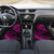 Kia Orana Cook Islands Car Mats Circle Stars With Floral Pink Pattern LT01 - Polynesian Pride