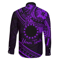 Kia Orana Cook Islands Family Matching Puletasi Dress and Hawaiian Shirt Circle Stars With Floral Purple Pattern LT01 - Polynesian Pride