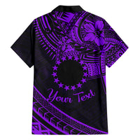 Kia Orana Cook Islands Family Matching Summer Maxi Dress and Hawaiian Shirt Circle Stars With Floral Purple Pattern LT01 - Polynesian Pride