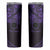 Kia Orana Cook Islands Skinny Tumbler Circle Stars With Floral Purple Pattern