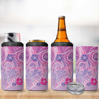 Polynesian Shark Valentine 4 in 1 Can Cooler Tumbler Sweet Unique Version
