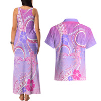 Polynesian Shark Valentine Couples Matching Tank Maxi Dress and Hawaiian Shirt Sweet Unique Version LT01 - Polynesian Pride