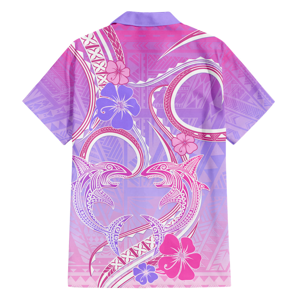 Polynesian Shark Valentine Family Matching Off Shoulder Short Dress and Hawaiian Shirt Sweet Unique Version LT01 - Polynesian Pride