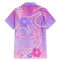 Polynesian Shark Valentine Family Matching Off Shoulder Short Dress and Hawaiian Shirt Sweet Unique Version LT01 - Polynesian Pride