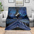 Personalised Aotearoa Matariki Blanket Blue Fern Maori Poutama