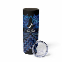 Personalised Aotearoa Matariki Skinny Tumbler Blue Fern Maori Poutama