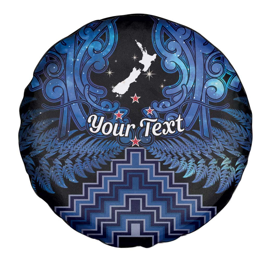 Personalised Aotearoa Matariki Spare Tire Cover Blue Fern Maori Poutama LT01 - Polynesian Pride