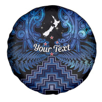 Personalised Aotearoa Matariki Spare Tire Cover Blue Fern Maori Poutama LT01 - Polynesian Pride