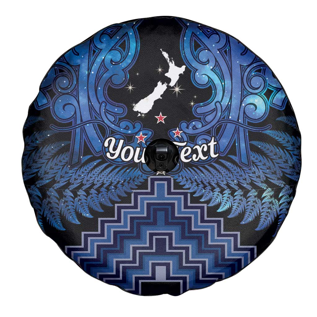 Personalised Aotearoa Matariki Spare Tire Cover Blue Fern Maori Poutama LT01 - Polynesian Pride
