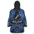 Personalised Aotearoa Matariki Wearable Blanket Hoodie Blue Fern Maori Poutama