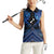 Personalised Aotearoa Matariki Women Sleeveless Polo Shirt Blue Fern Maori Poutama