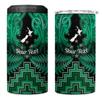 Personalised Aotearoa Matariki 4 in 1 Can Cooler Tumbler Green Fern Maori Poutama LT01 One Size: 16 oz Green - Polynesian Pride