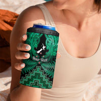 Personalised Aotearoa Matariki 4 in 1 Can Cooler Tumbler Green Fern Maori Poutama LT01 - Polynesian Pride