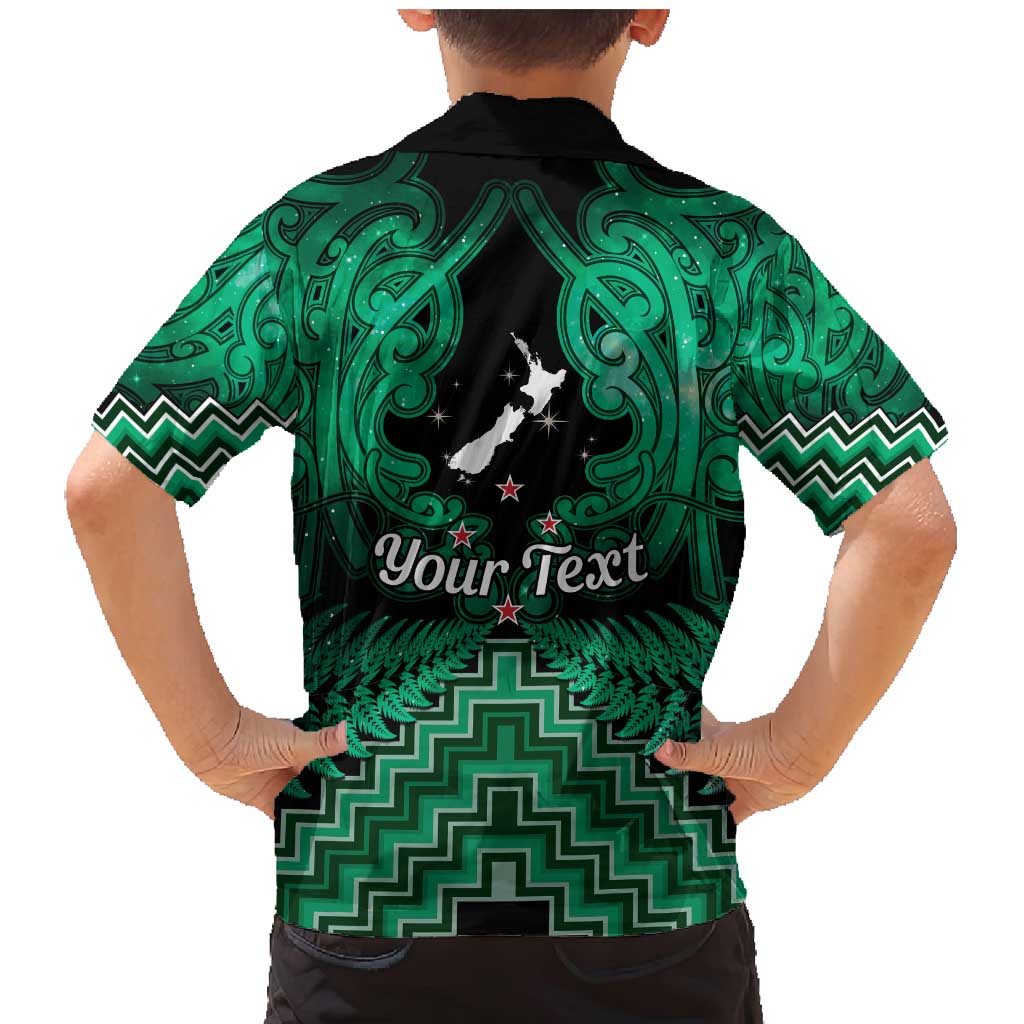 Personalised Aotearoa Matariki Family Matching Mermaid Dress and Hawaiian Shirt Green Fern Maori Poutama LT01 - Polynesian Pride