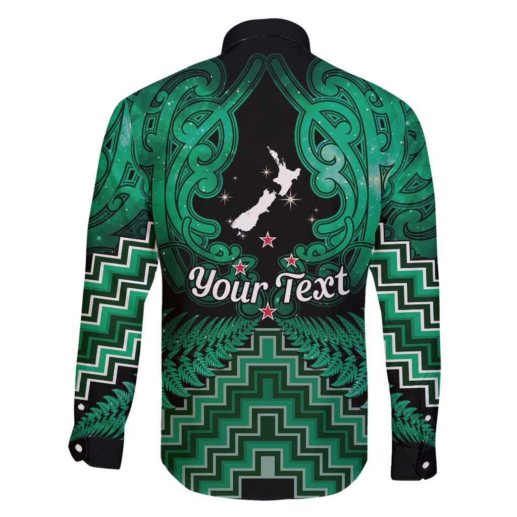 Personalised Aotearoa Matariki Family Matching Summer Maxi Dress and Hawaiian Shirt Green Fern Maori Poutama LT01 - Polynesian Pride