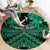 Personalised Aotearoa Matariki Round Carpet Green Fern Maori Poutama
