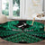 Personalised Aotearoa Matariki Round Carpet Green Fern Maori Poutama
