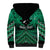 Personalised Aotearoa Matariki Sherpa Hoodie Green Fern Maori Poutama