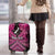 Personalised Aotearoa Matariki Luggage Cover Pink Fern Maori Poutama