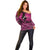 Personalised Aotearoa Matariki Off Shoulder Sweater Pink Fern Maori Poutama