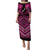 Personalised Aotearoa Matariki Puletasi Pink Fern Maori Poutama