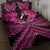 Personalised Aotearoa Matariki Quilt Bed Set Pink Fern Maori Poutama