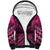 Personalised Aotearoa Matariki Sherpa Hoodie Pink Fern Maori Poutama