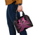 Personalised Aotearoa Matariki Shoulder Handbag Pink Fern Maori Poutama