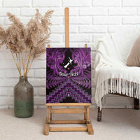 Personalised Aotearoa Matariki Canvas Wall Art Purple Fern Maori Poutama LT01 - Polynesian Pride