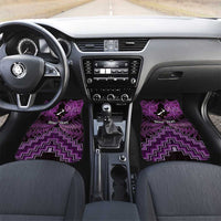 Personalised Aotearoa Matariki Car Mats Purple Fern Maori Poutama