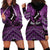 Personalised Aotearoa Matariki Hoodie Dress Purple Fern Maori Poutama