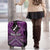 Personalised Aotearoa Matariki Luggage Cover Purple Fern Maori Poutama