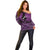 Personalised Aotearoa Matariki Off Shoulder Sweater Purple Fern Maori Poutama