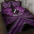 Personalised Aotearoa Matariki Quilt Bed Set Purple Fern Maori Poutama