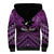 Personalised Aotearoa Matariki Sherpa Hoodie Purple Fern Maori Poutama