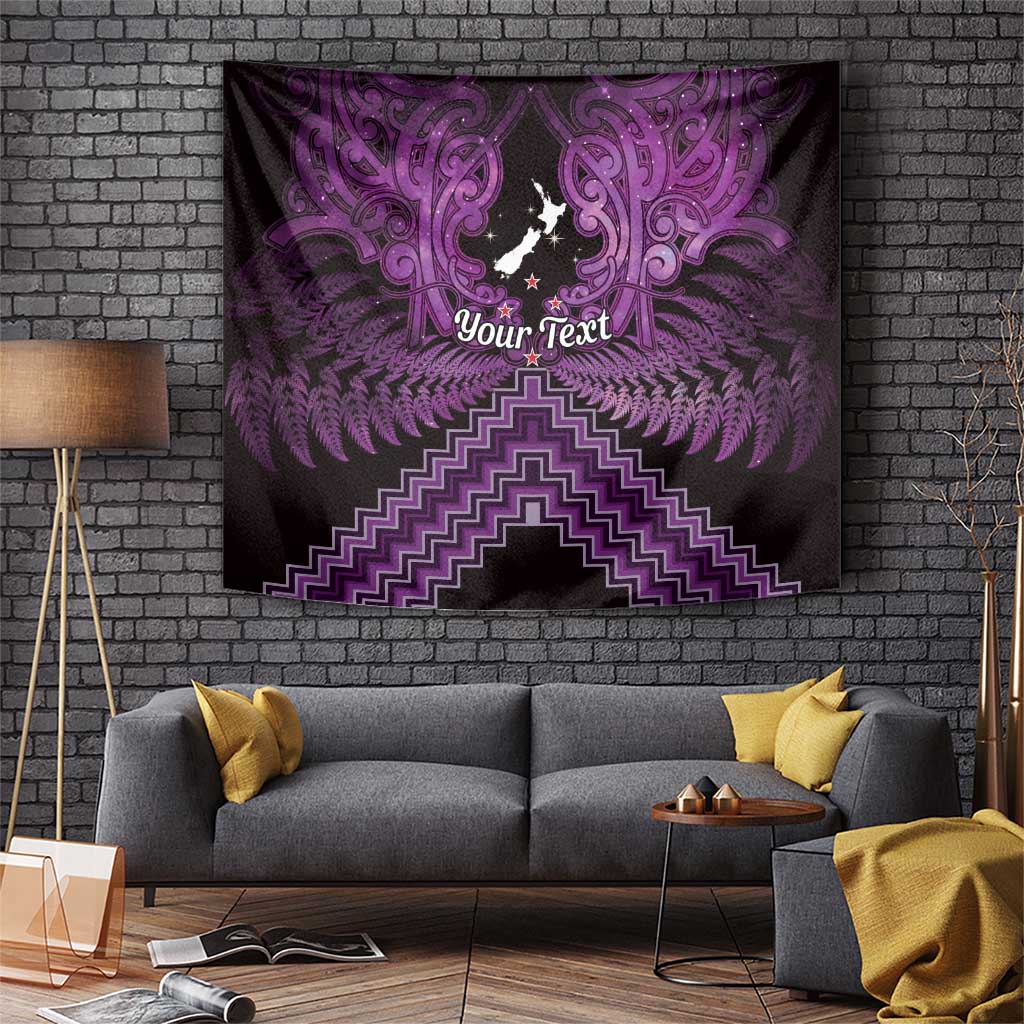 Personalised Aotearoa Matariki Tapestry Purple Fern Maori Poutama LT01 Purple - Polynesian Pride