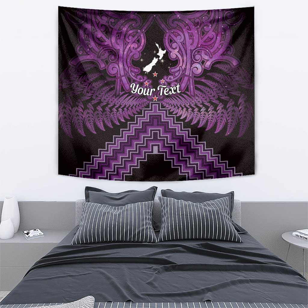 Personalised Aotearoa Matariki Tapestry Purple Fern Maori Poutama LT01 - Polynesian Pride