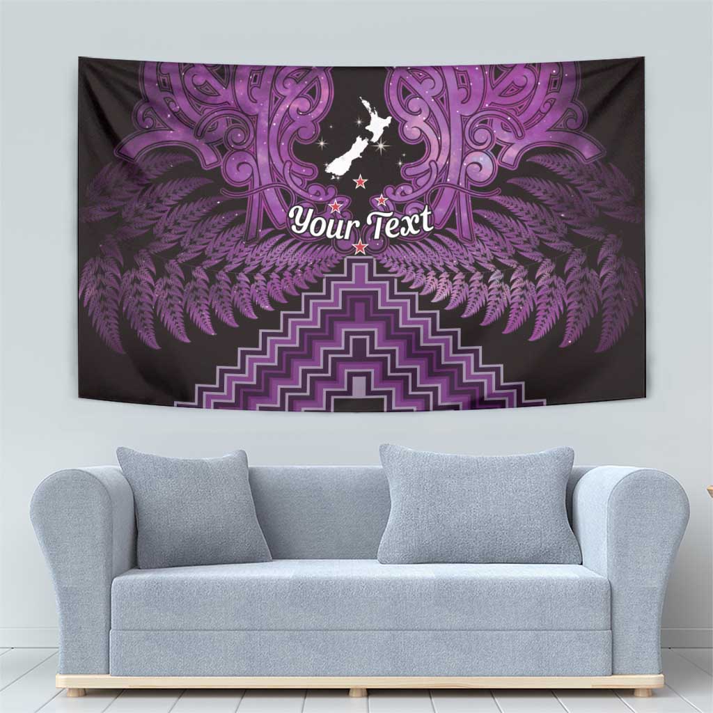 Personalised Aotearoa Matariki Tapestry Purple Fern Maori Poutama LT01 - Polynesian Pride