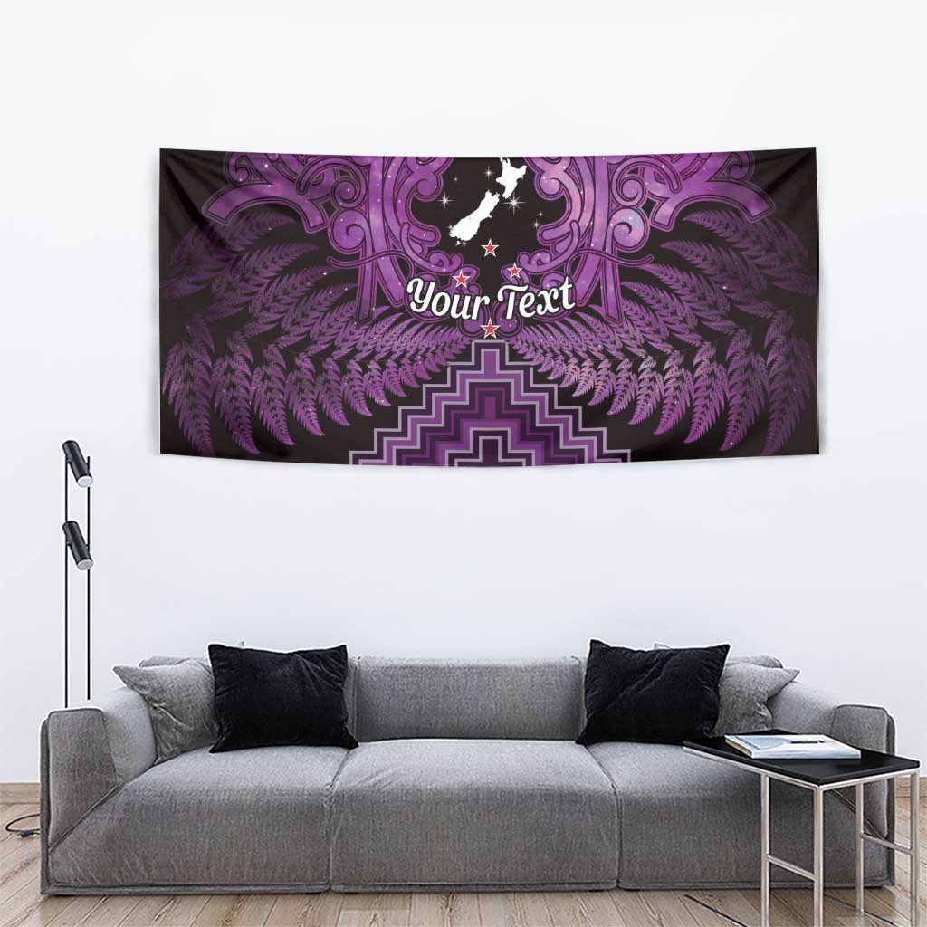 Personalised Aotearoa Matariki Tapestry Purple Fern Maori Poutama LT01 - Polynesian Pride