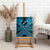 Personalised Aotearoa Matariki Canvas Wall Art Turquoise Fern Maori Poutama