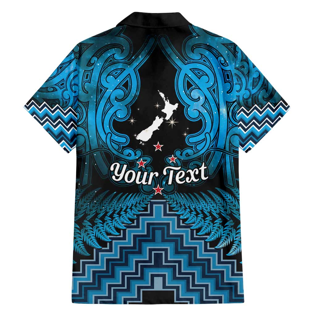 Personalised Aotearoa Matariki Family Matching Tank Maxi Dress and Hawaiian Shirt Turquoise Fern Maori Poutama LT01 - Polynesian Pride