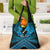 Personalised Aotearoa Matariki Grocery Bag Turquoise Fern Maori Poutama