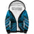 Personalised Aotearoa Matariki Sherpa Hoodie Turquoise Fern Maori Poutama