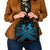 Personalised Aotearoa Matariki Shoulder Handbag Turquoise Fern Maori Poutama