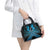 Personalised Aotearoa Matariki Shoulder Handbag Turquoise Fern Maori Poutama